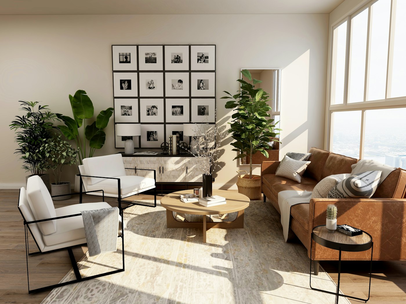 Painted living interior
